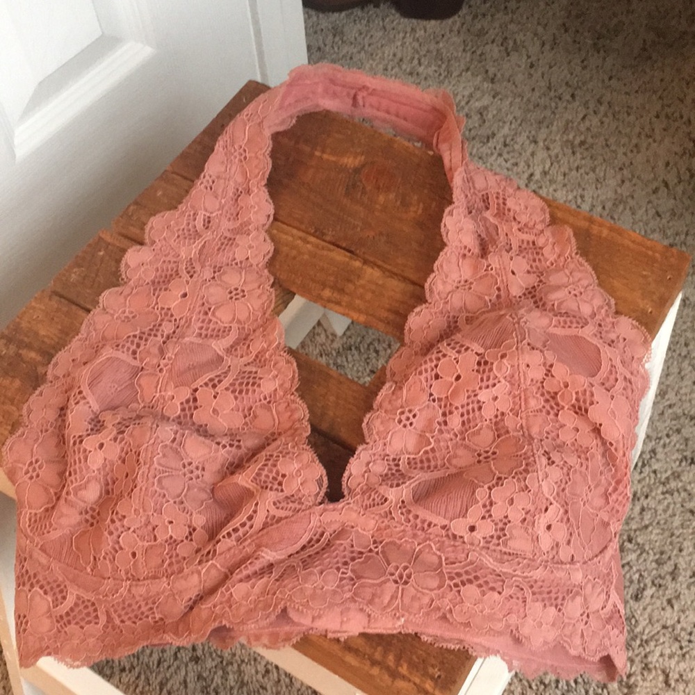 Francesca’s Blush pink halter neck bralette